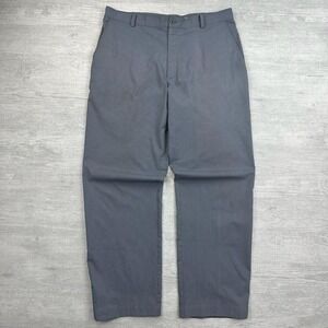 Nike Golf Pants Mens 38x32 Gray Striped Dri-Fit Straight Leg Sportswear